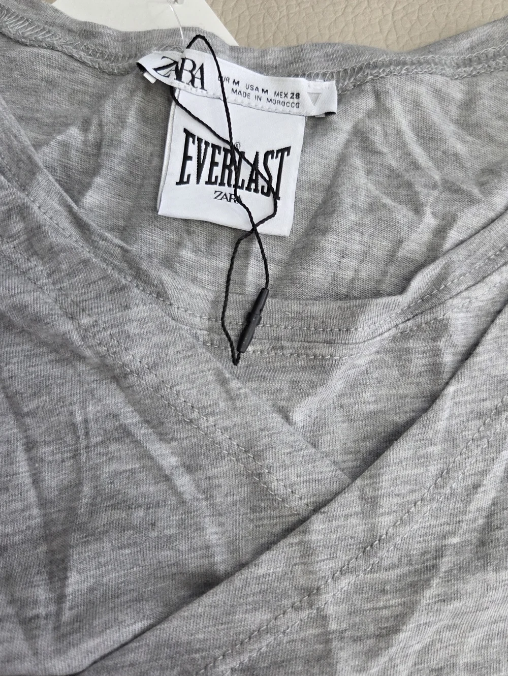 Zara x Everlast Women's Graphic Ruched Tee - Size M - Picture 6 of 8